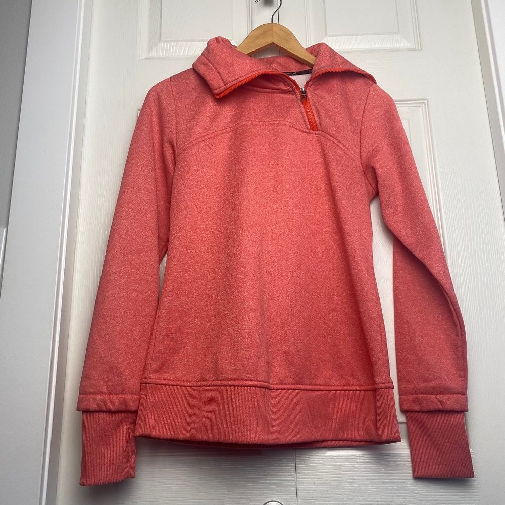 HEAD Womens Pullover Sweatshirt With Zipper Athletic shirt, Orange Size Small